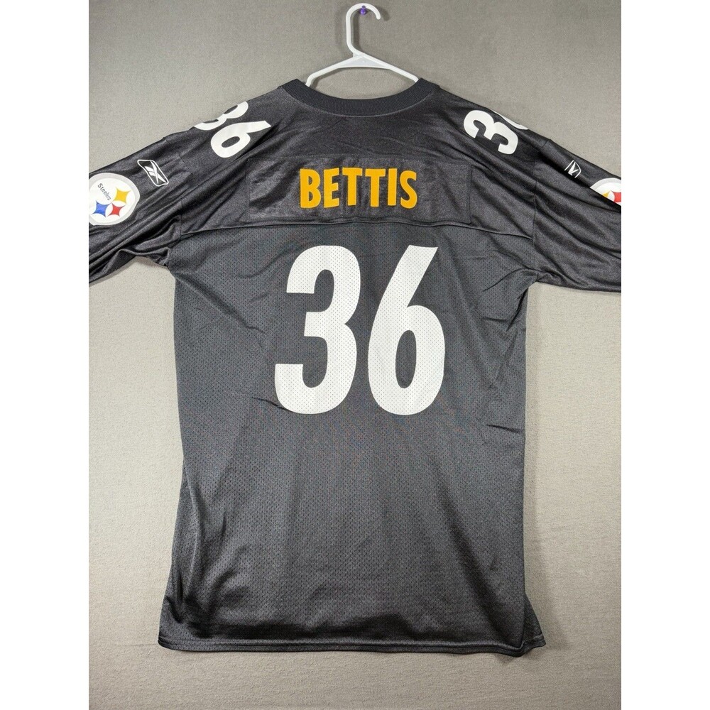 Pittsburgh Steelers Jerome Bettis Jersey Mens Large Black #36 Reebok Vintage NFL